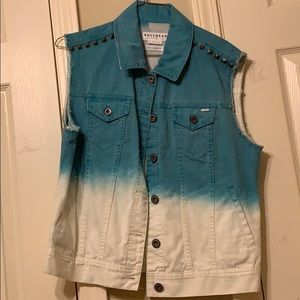 Jean tie dye vest